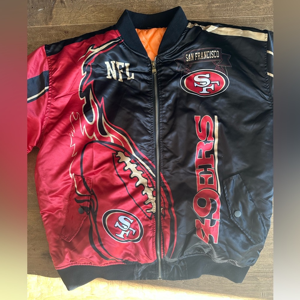 San Francisco 49ers Vintage Satin Bomber Jacket